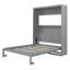 Grand lit escamotable mural avec tablettes