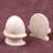 Set of 2 Natural Marble Dome-shaped bookends