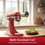 Râpe à fromage et trancheuse Gvode, compatible avec KitchenAid®, tout acier, 4 pales