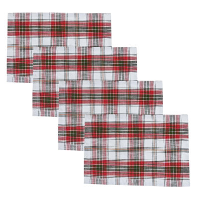  Ensemble de 4 napperons en tartan Fraser