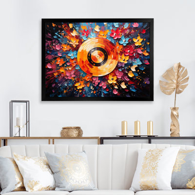 Music Canvas Wall Art, Retro Vinyl Record Decor Print - Vinyl Record Retro Groove II
