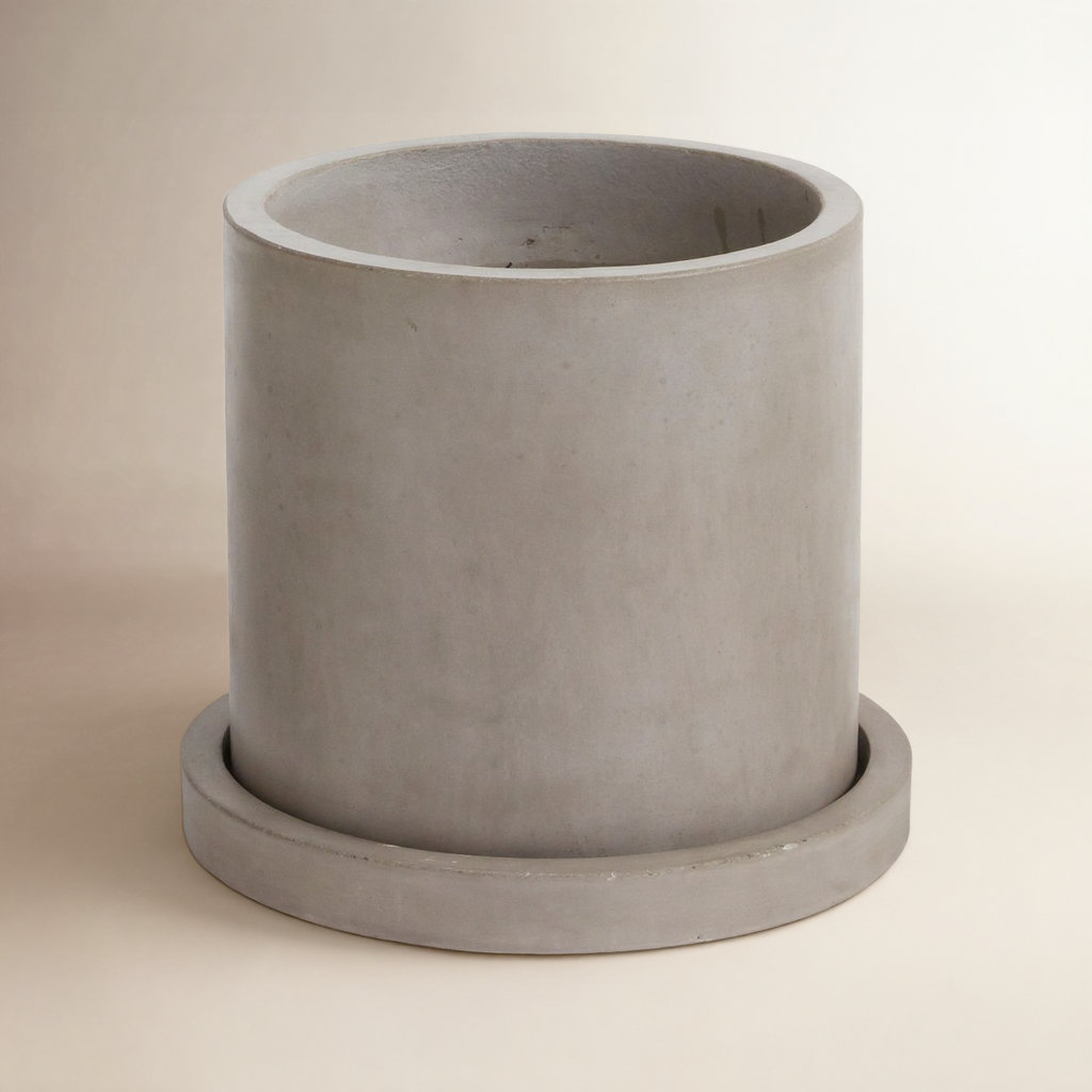 Lemont 18" Concrete Pot Planter, 12.25" H x 14" W x 14" D