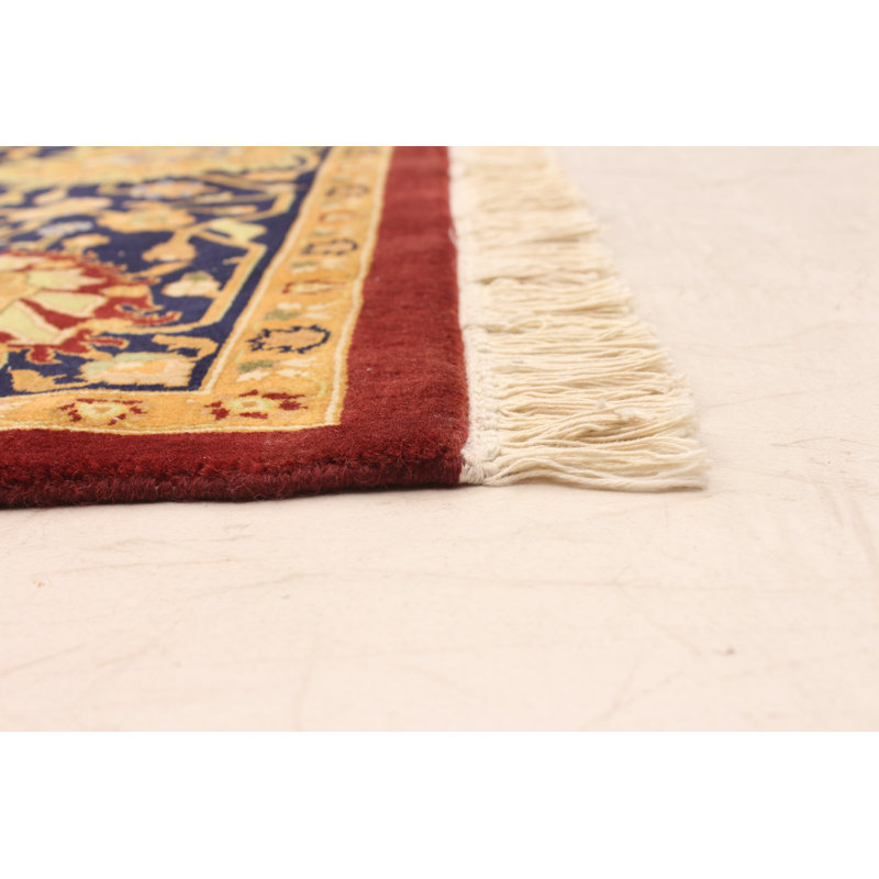 Tapis rouge foncé à double nœud Amy-Jane 6 pi 1 po x 9 pi 3 po