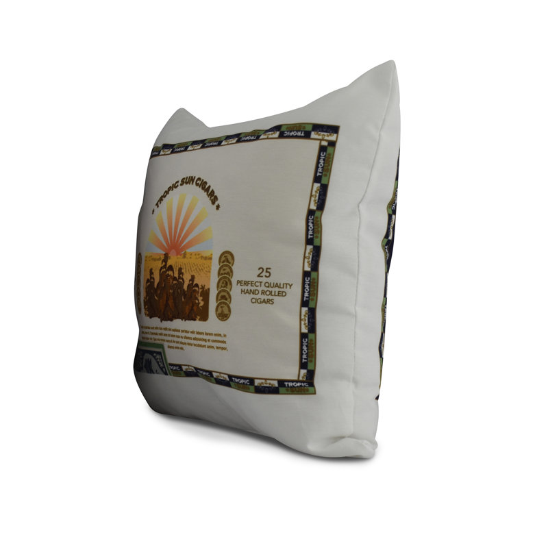 Housse de coussin d'extérieur carré cubique Flare, 20 po x 20 po, Vert