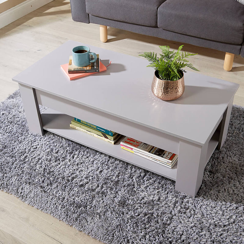 Alrun Coffee Table with Lift-up Storage, Grey
