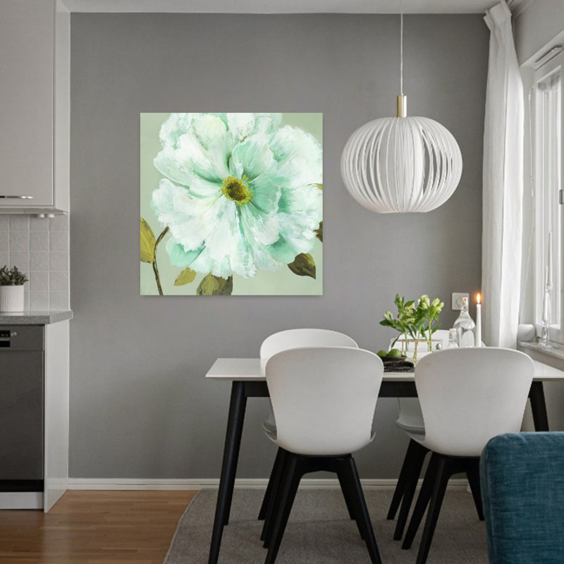 Art floral naturel blanc délicat rustique blanc II, H 32 po x l 32 po