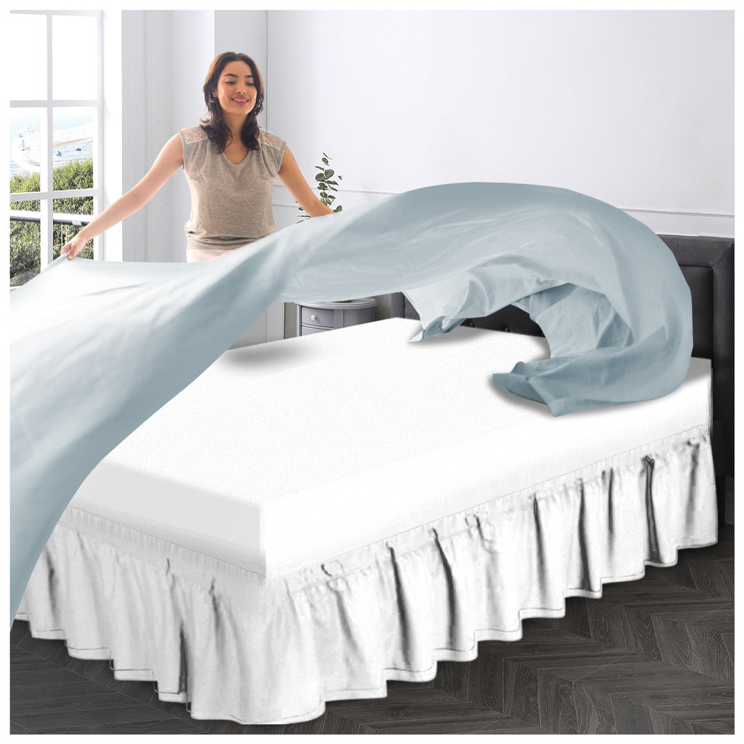 Premium Cotton Blend Plain Dyed Valance Sheet | Soft Durable and Breathable Luxury Bed Sheet for Ultimate Comfort