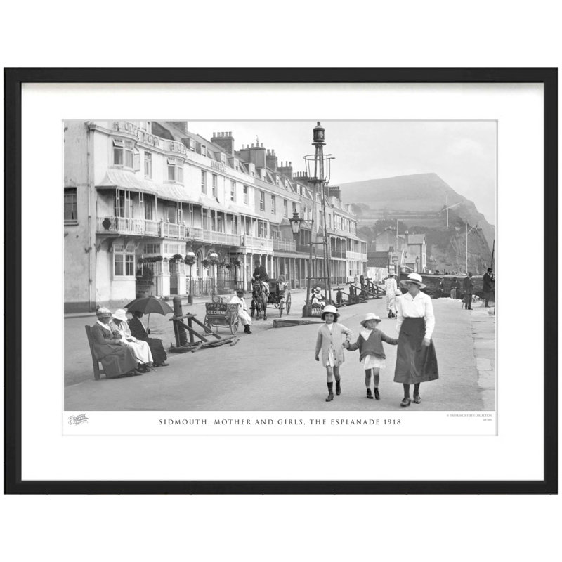 Sidmouth, Mother And Girls, The Esplanade 1918 by Francis Frith - Single Picture Frame Print, 60cm H x 80cm W x 2.3cm D