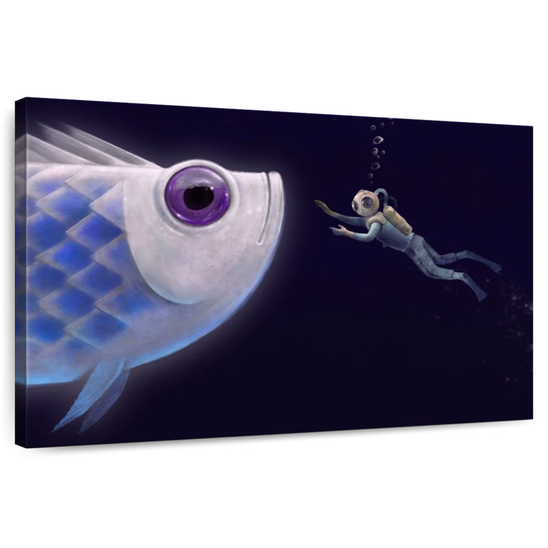 Kelan Deep Sea Fish Encounter, 24" H x 36" W