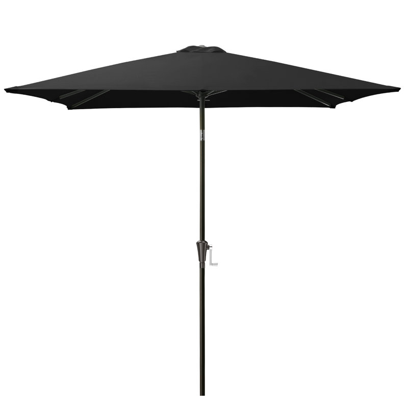 Parasol de marché carré Myari, Noir