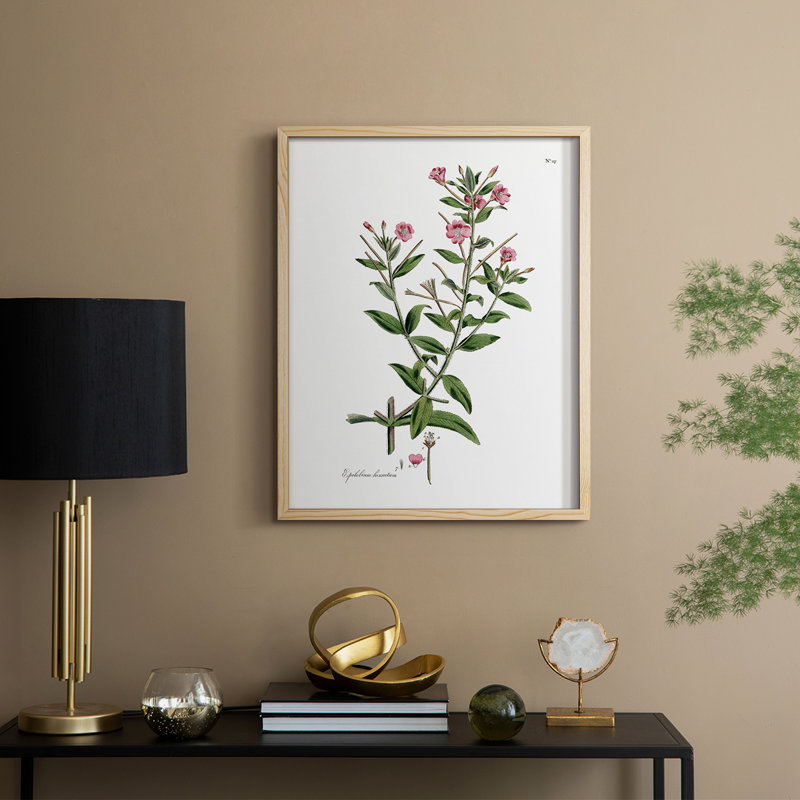Rose Botanical III Framed Print - Solid Wood, 21" H x 17" W