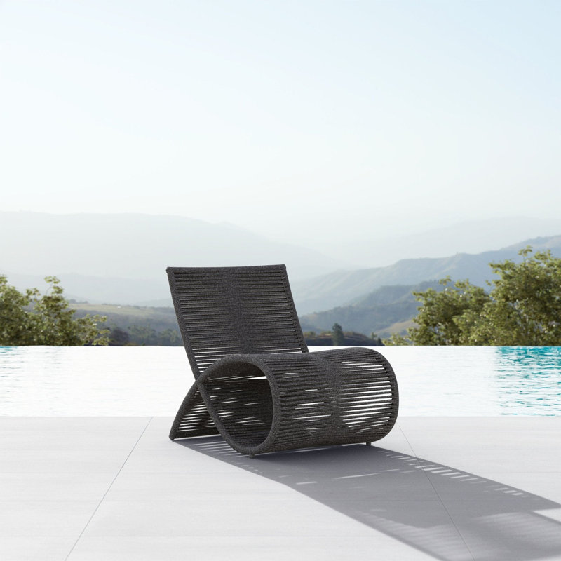 Wave Club Chair, Matte Charcoal