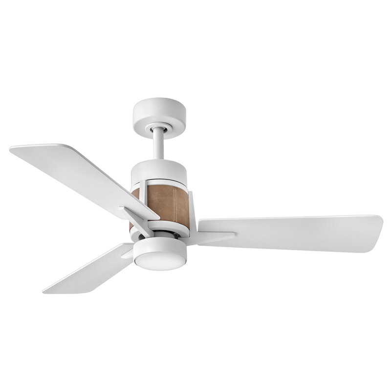Atticus 42-in Integrated LED Smart Fan w/ HIRO control, White