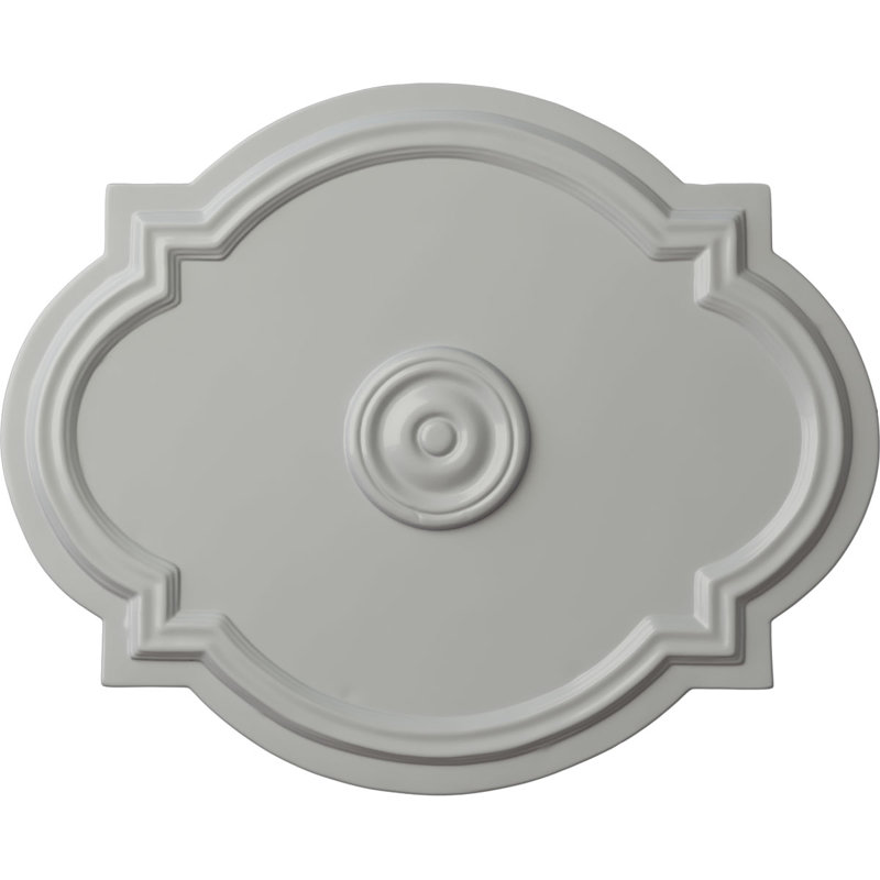 Médaillon de plafond valse Endurathane, l 21 1/4 po x H 17 3/8 po x P 1 po (convient aux auvents jusqu'à 4 1/2 po), fini givré peint à la main