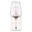 Meuble-lavabo 5 lumières en nickel poli 5 po avec verre transparent.-1024653319