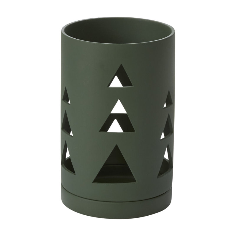 Willowby Lantern, 7.5" H x 4.75" W x 4.75" D, Green