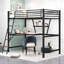 Lit en bois et panneau de fibres à densité moyenne avec bureau et tablette Loft-21230398-21230396