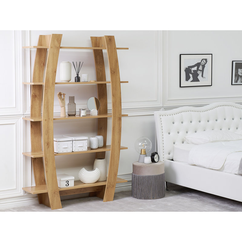 Overbey 180cm H x 111cm W Etagere Bookcase, Brown