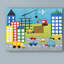 « contes construction site », art sur toile-33522621