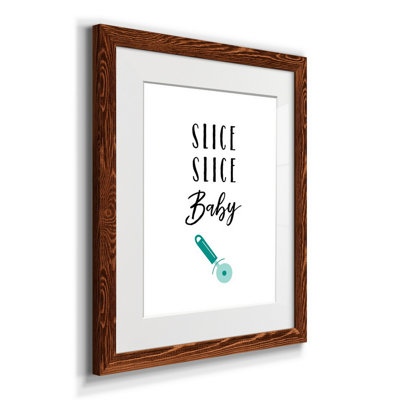 «Slice Slice Baby», reproduction d'art textuel sur papier encadré