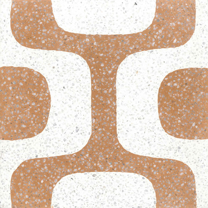 Carreau de mur et de sol à motif ciment / béton 8 po x 8 po Ipanema, Laranja
