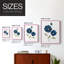 Coquelicots bleus - reproduction encadrée de qualité supérieure - prête à être accrochée - aucun clou requis - aucun clou requis-671805637-671805645