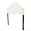 Tête de lit tapissier de grande taille, tête de lit en bois massif avec pieds en métal durables, tête de lit à hauteur réglable avec garniture cloutée dans la chambre à coucher-377229515