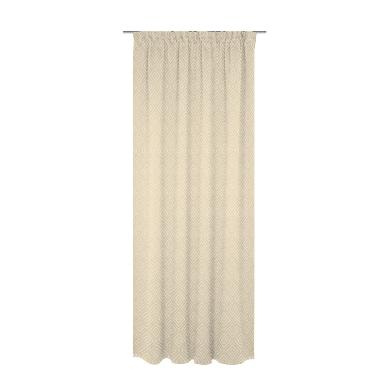 Abha Room Darkening Curtains Single Panel, 225cm H x 132cm W, Gold