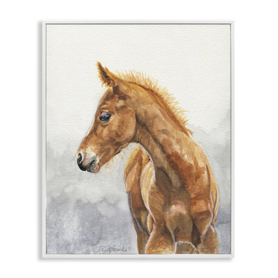 Watercolor Brown Foal Giclee Art by Birch & Ink