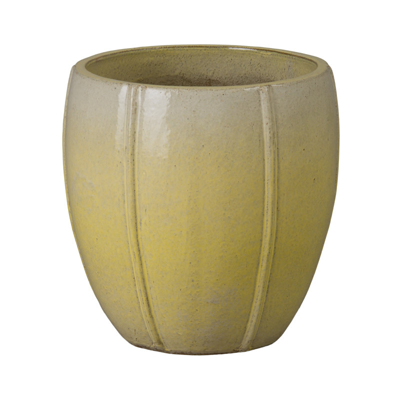 CREST PLANTER, SNOW, Yellow, 16.5" H x 16.5" W x 16.5" D