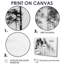 «Black and White Tall Pine Tree Forest», reproduction d'art sur toile-1384428756-1384428759-1384428763