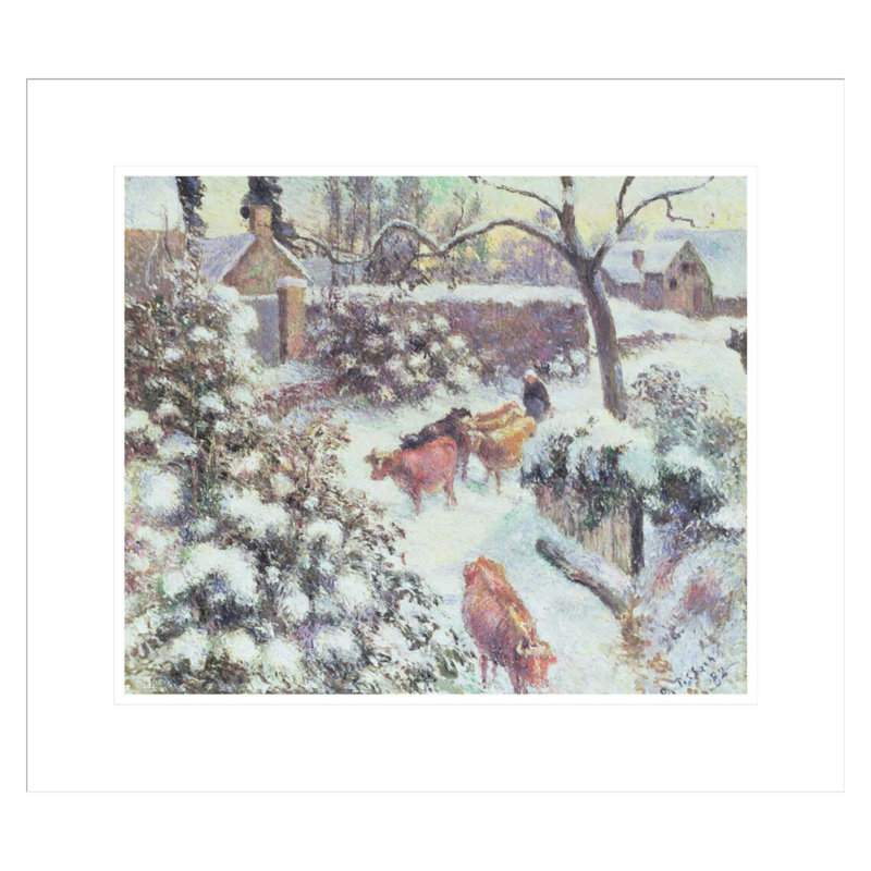 «Effet de Neige a Montfoucault» par Camille Pissarro, impression giclée encadrée, H 17,75 po x l 20,16 po