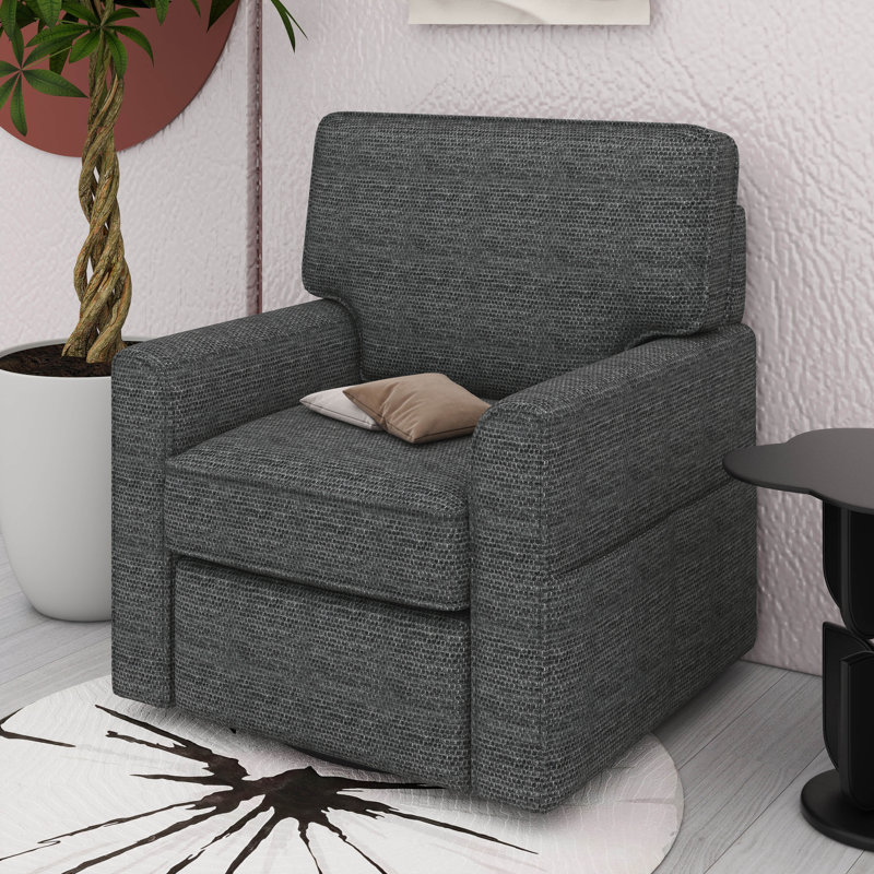 Fauteuil d'appoint pivotant à 360 ° avec poches latérales, Gris