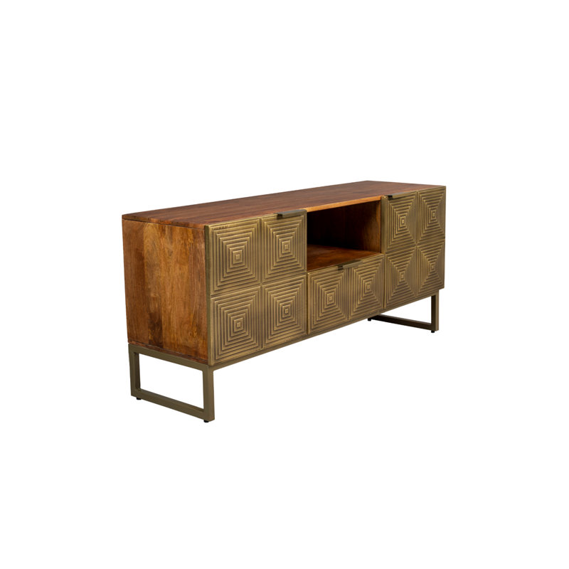 Art Deco 53'' Solid Wood Sideboard