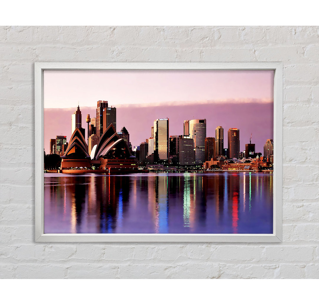 Sydney Harbour Opera House Atemberaubende rosa Reflektionen - Druck