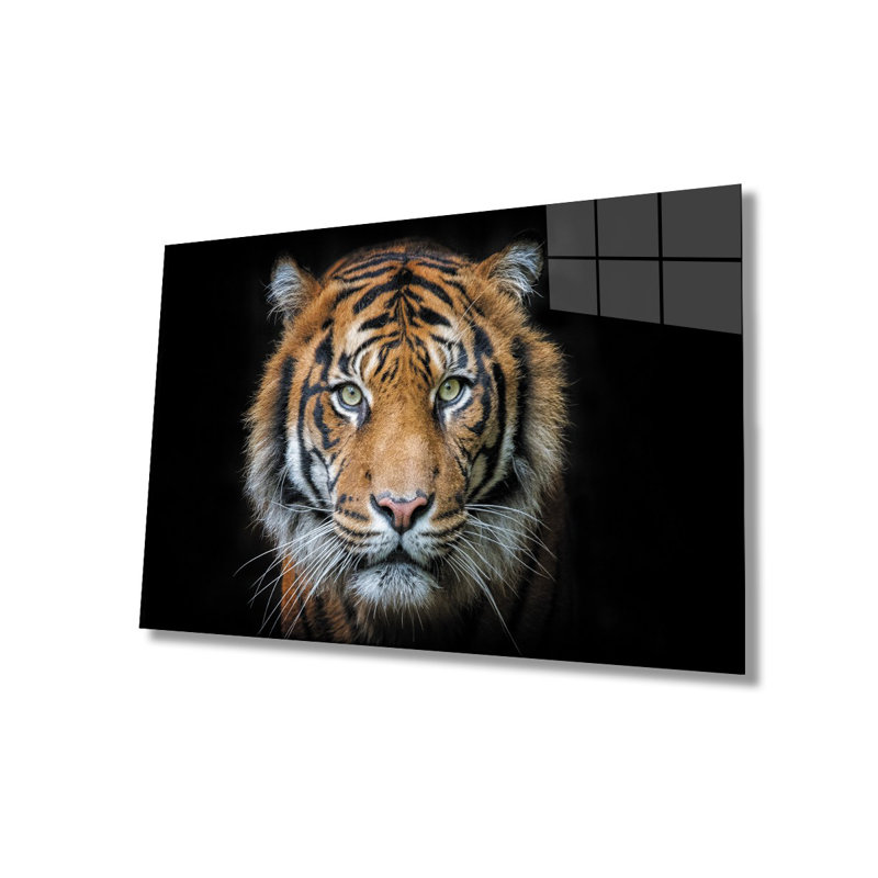Élégante peinture décorative en verre trempé 18,1 po x 28,3 po | 100% verre trempé, épaisseur: 0,16 pouce | Superbe œuvre d'art pour la décoration intérieure, le salon et les espaces de bureau, durable et facile à nettoyer