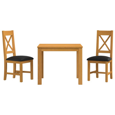 2 -Person Oak Solid Wood Dining Set