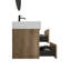 Meuble-lavabo Grace 24 en chêne brut, lavabo blanc brillant, tiroirs silencieux, finition E0, bonde en U, profondeur 24,26 po, meuble-lavabo mural moderne, design chêne, panneaux doubles E1, fermeture amortie