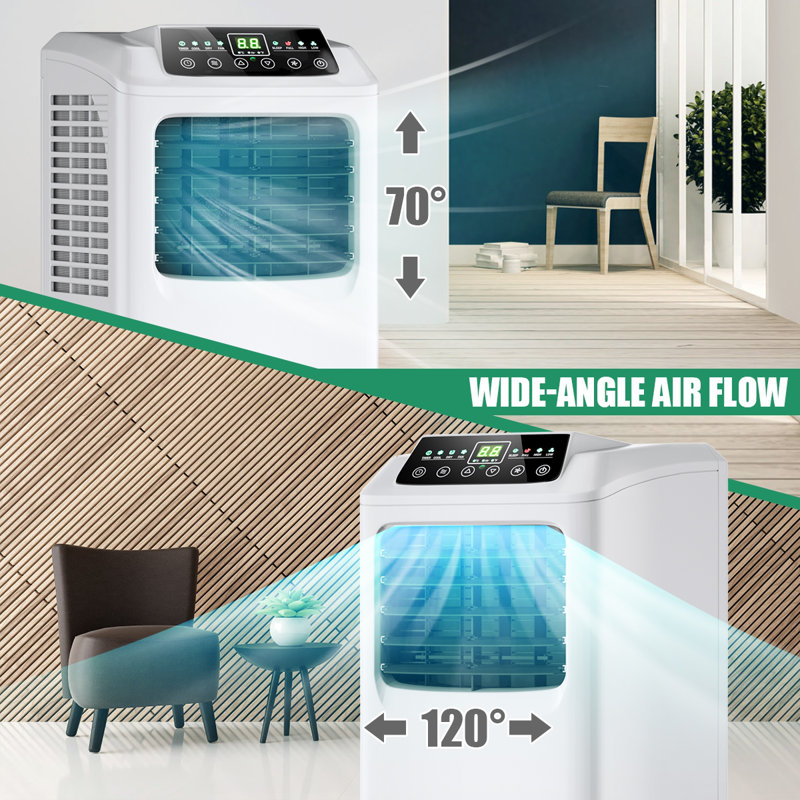 8000 BTU Portable Air Cooler with Built-in Dehumidifier and Remote Control