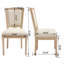 Ensemble de 2 chaises de salle à manger rembourrées avec dossier en forme de T