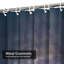 Rideau de douche bleu imperméable, rideaux de douche pour la salle de bain avec 12 crochets-129425311
