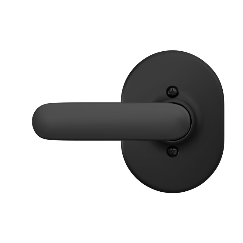 Davlin Lever With Remsen Trim Non-Turning Lock, Matte Black