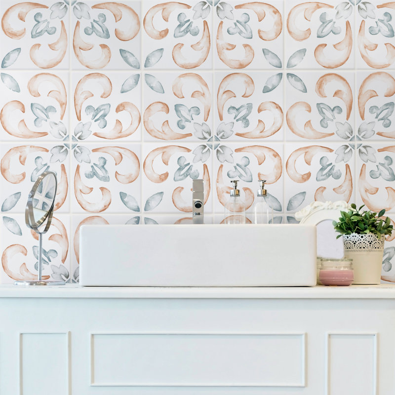 Saint Germain 6" x 6" Porcelain Patterned Wall & Floor Tile