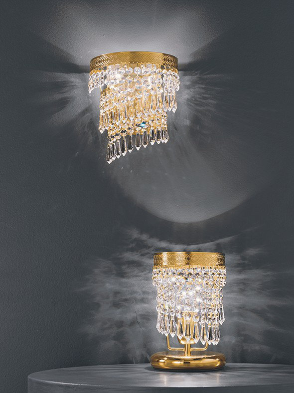 Twister Flush Mounted Sconce, 24 k Gold