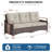 Melvarn Outdoor Patio 70.2"W Wicker 3-Seater Sofa With Cushion And Wood-Look Surface-365394434