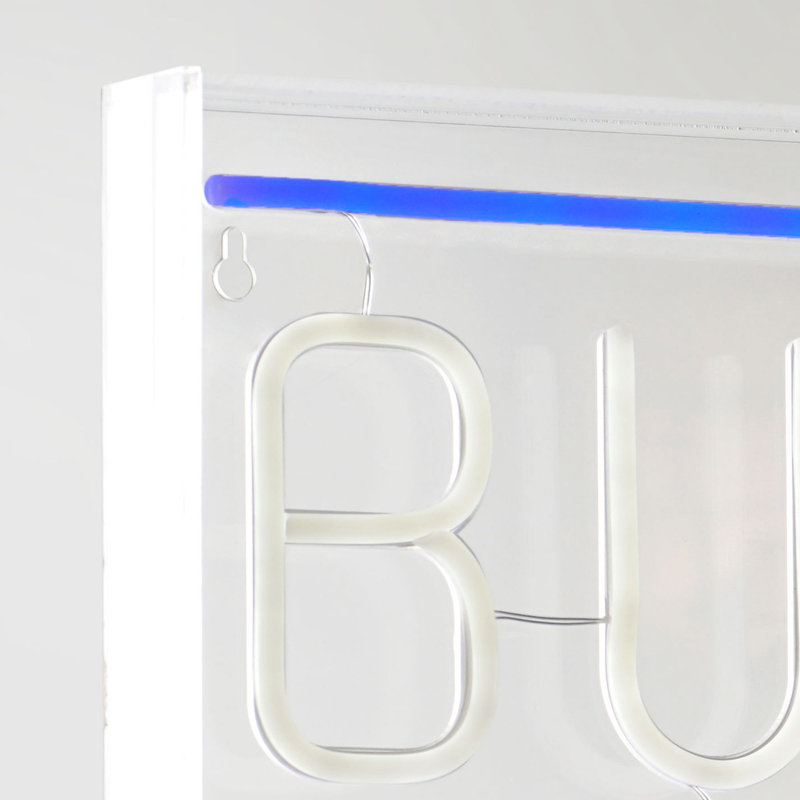 Licensed Ford Built Tough Blue and White Acrylic LED Sign
