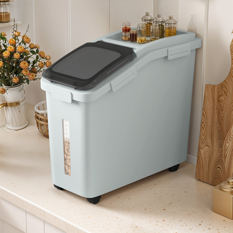 Très grand contenant de rangement pour animaux 11,4 gallons avec couvercle transparent