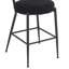 4 tabourets de bar modernes - tissu polaire, base en métal noir pour les bars à café, 4 pièces de cuisine confortables et élégantes dans la cuisine, table de salle à manger-614991262-614991235-614991233