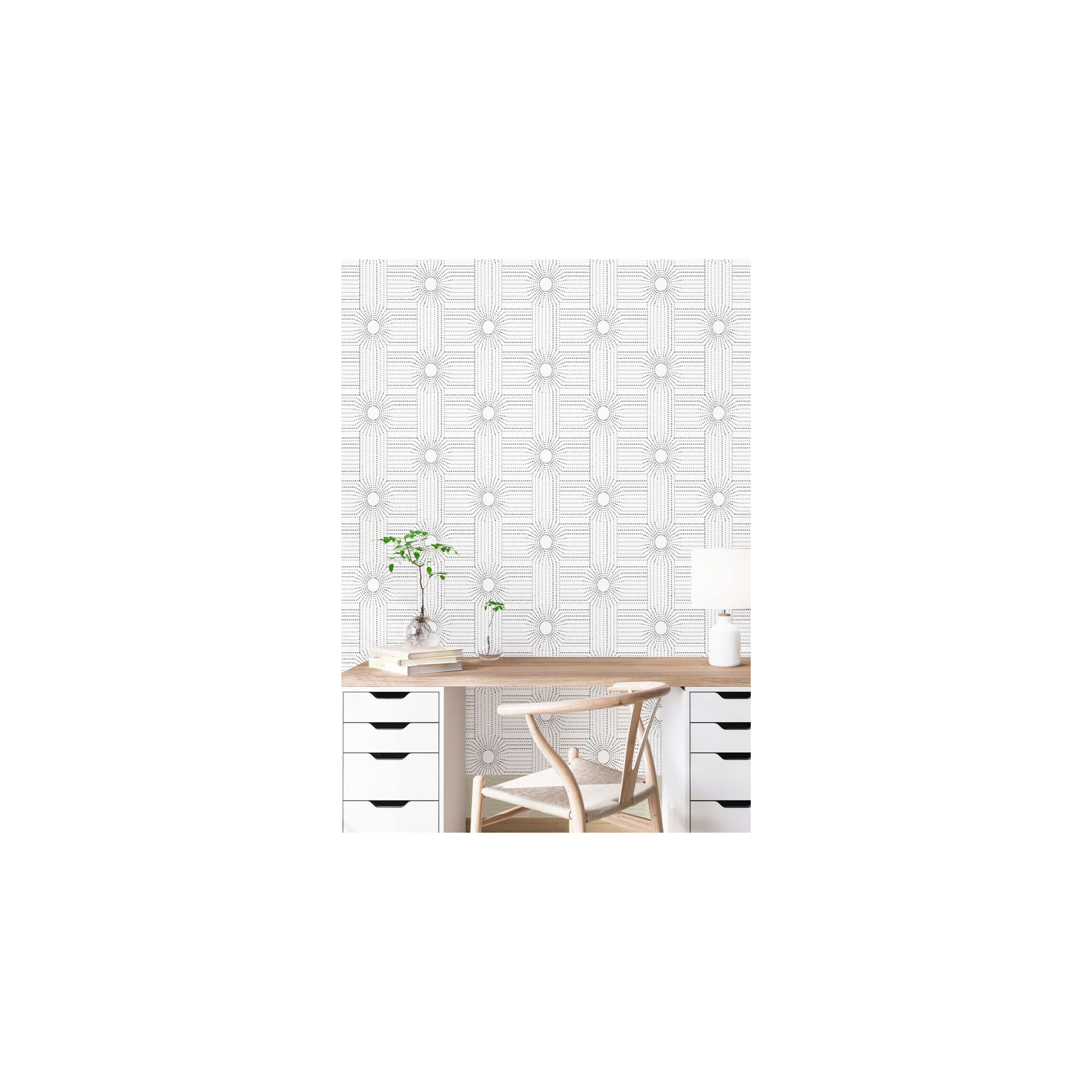 CoEd Wacker Peel & Stick Wallpaper Tile, Quartz White, Non-pasted