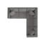 Canapé modulaire en coin rembourré en L 5 pièces Lockheart-126757377